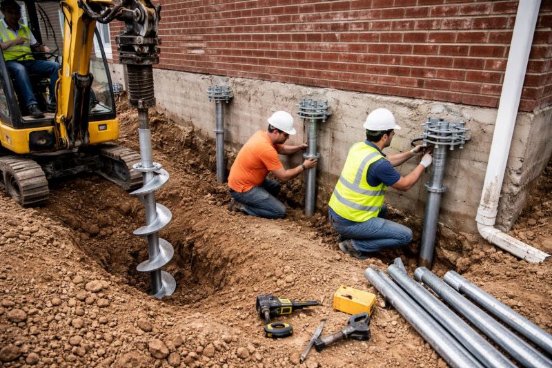 Helical Piers Installation in Severna Park, MD