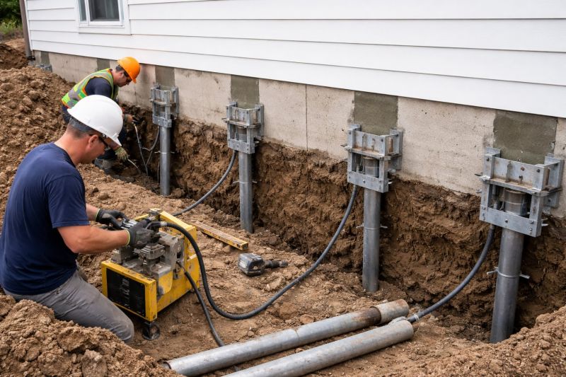 Helical Piers Installation in Severna Park, MD
