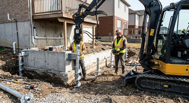 Helical Pile Installation in Severna Park, MD