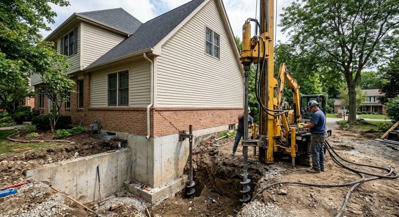 Helical Pile Installation in Severna Park, MD