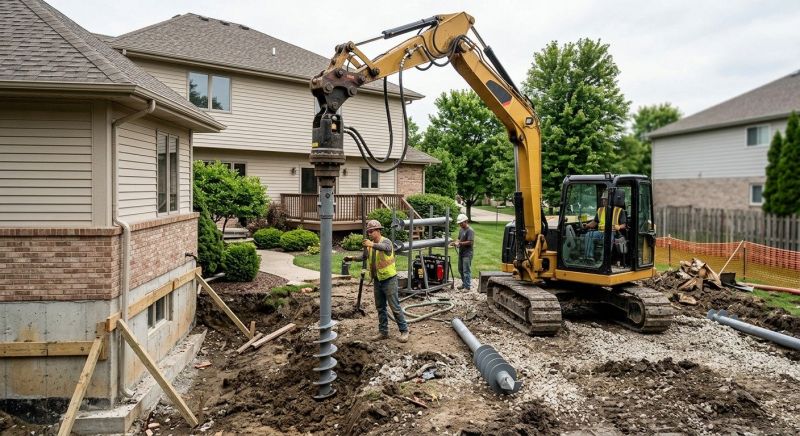Helical Pile Installation in Severna Park, MD